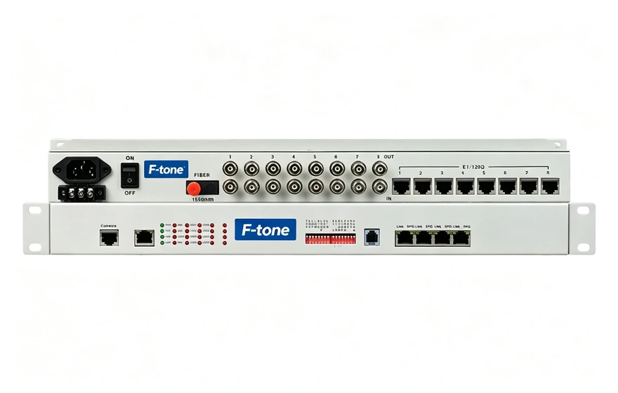 8E1+4xFE 双阻抗 1+1光备份 PDH光端机