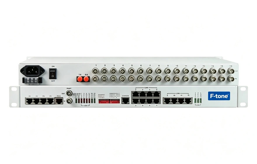 16E1+12FE+8路电话（19英寸）PDH光端机