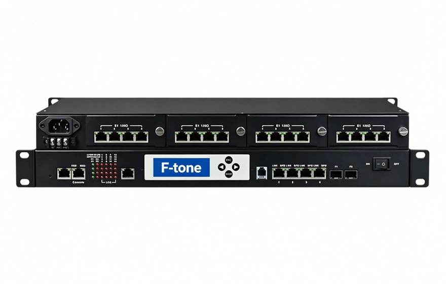 16E1+4GE 带LCD插卡 PDH光端机