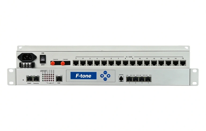 16E1+4GE 带LCD显示 PDH光端机