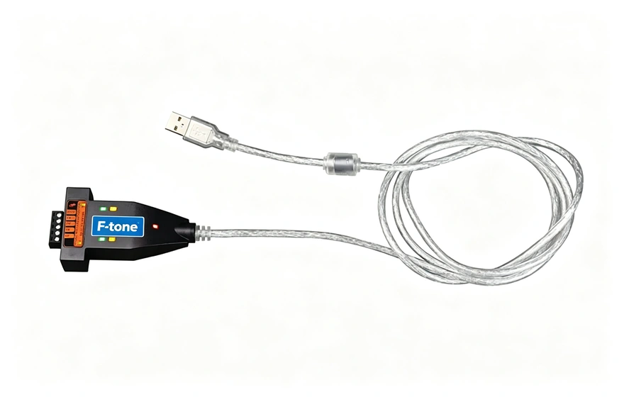 工业级 3KV隔离/6KV防雷型 USB转2路高速RS485转换器(带线)