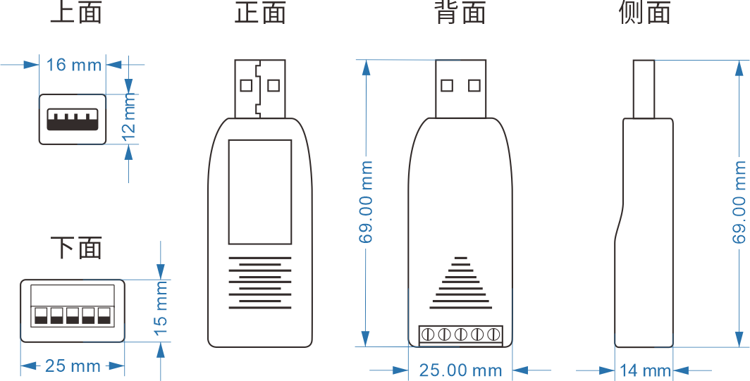 工业级 6KV防雷型 USB转1路TTL转换器