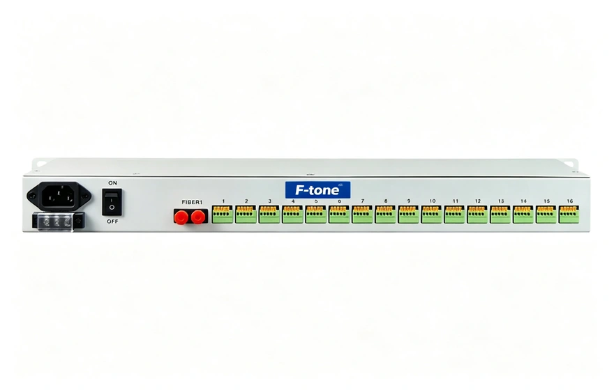 4路百兆以太+16路RS232/422/485/TTL 光纤收发器