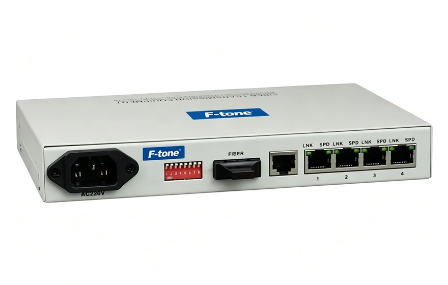 管理型 1光4电百兆光纤收发器