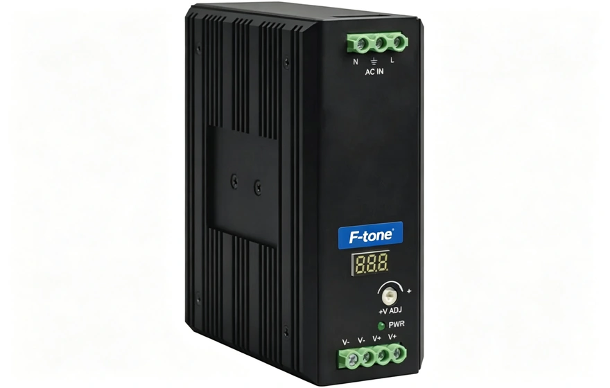 工业导轨式AC220V转DC12V15A/24V8A/48V5A(带功率因素调整)开关电源