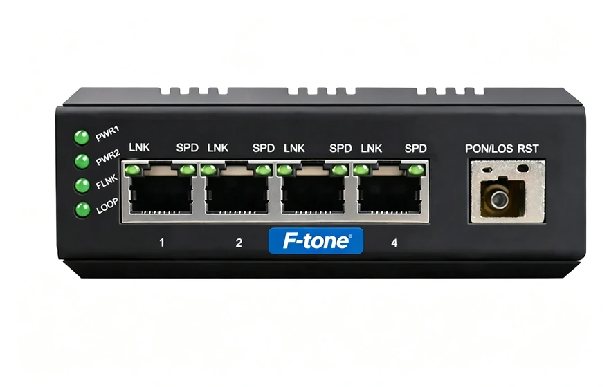 Mini工业轨式 4路千兆 EPON/GPON
