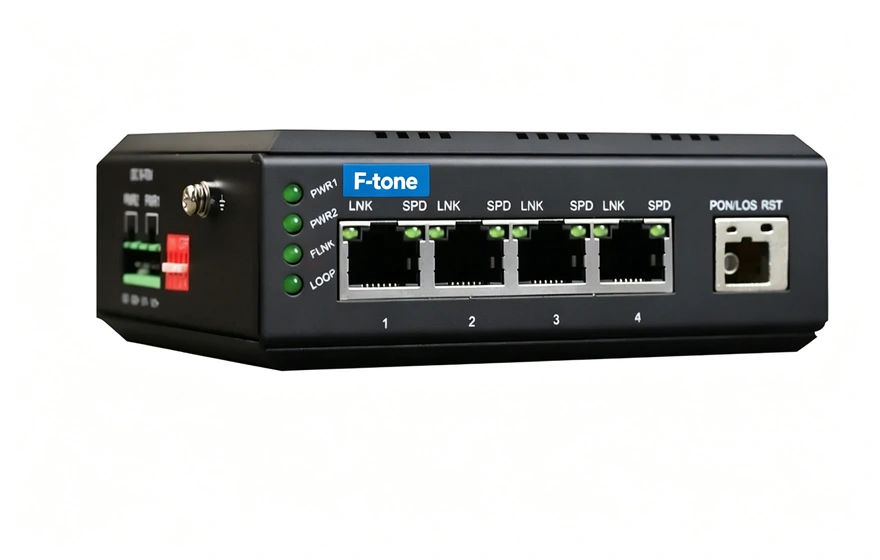 Mini工业轨式 4路千兆 EPON/GPON
