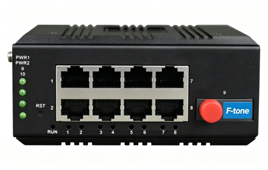 mini工业轨式 管理型带 8路千电+1路千光