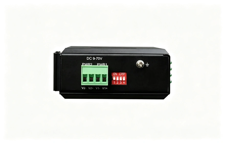 mini 1路千兆以太网电口转1路千兆光口（双DC或AC220V电源内置）工业级交换机