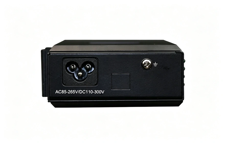 mini 1路百兆以太网电口转1路百兆光口（双DC或AC220V电源内置）工业级交换机