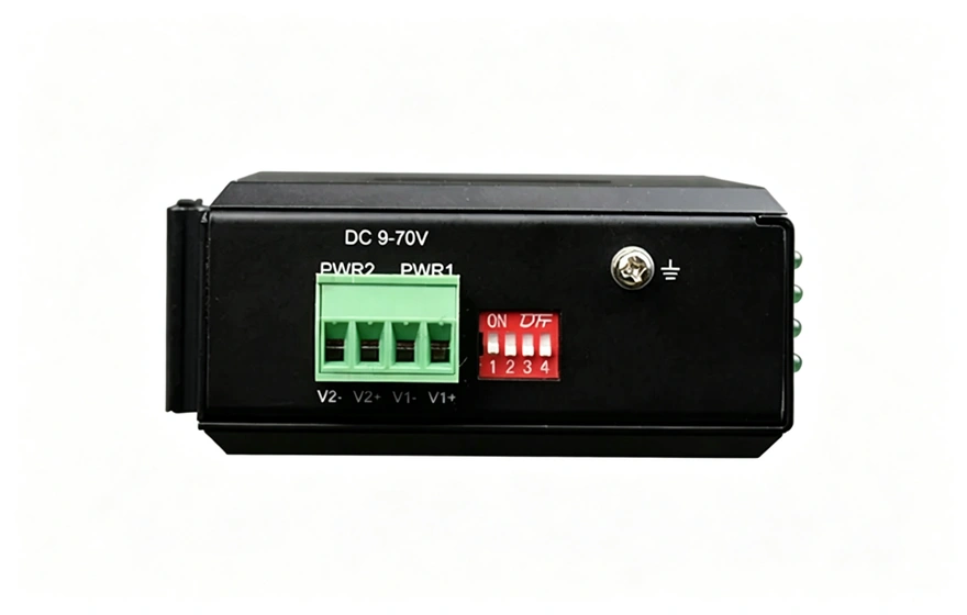 mini工业轨式 4路千电+1路千光 (双DC或AC220内置)交换机