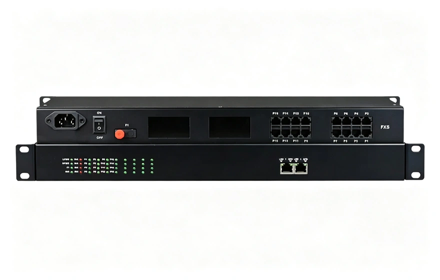 16路电话（RJ11）+2路千兆以太网 电话光端机