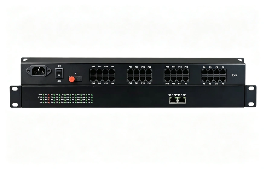 32路电话（RJ11）+2路千兆以太网 电话光端机