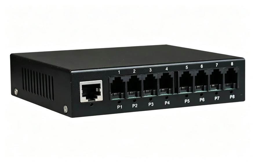 8路电话（RJ11）+1路千兆以太网 电话光端机