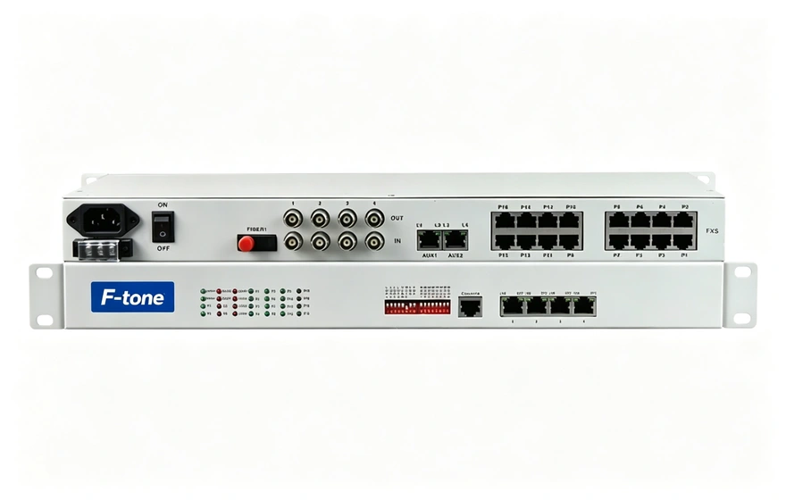 16路电话+4E1+4GE+4RS232光端机