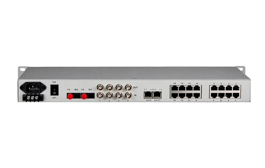 16路电话+4E1+4xFE (光纤1+1备份 E1 1+1 备份) 光端机/E1 PCM复用