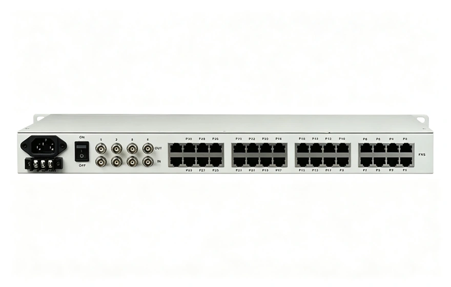 32路电话+8E1+4GE+4路串口 电话光端机(19英寸1U)