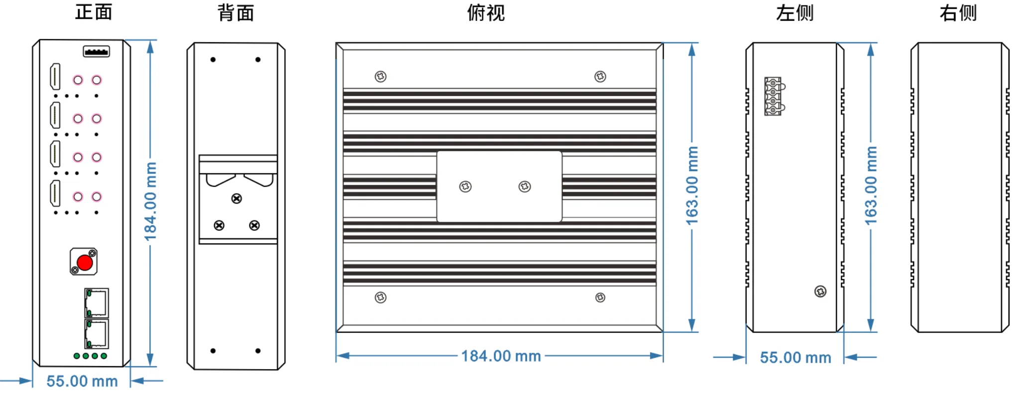 4路2K HDMI+1路双向独立音频 + 2路物理隔离千兆以太网+USB 光端机
